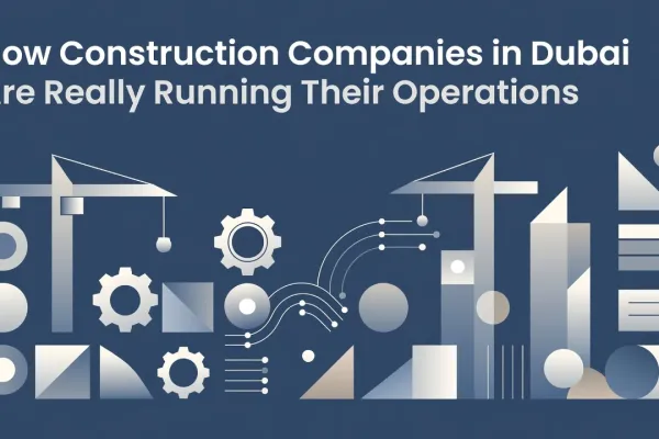 Professional header image for industry analysis: How Construction Companies in Dubai Are Really Running Th...