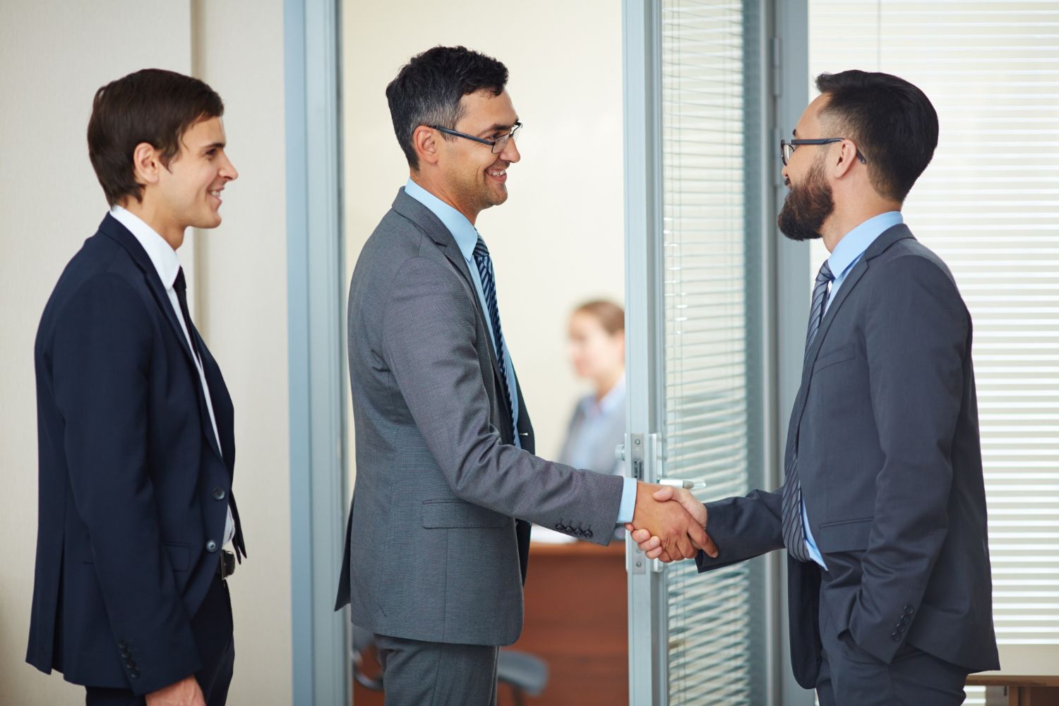 Handshake between teams