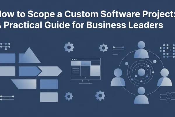 Professional header image for step-by-step guide: How to Scope a Custom Software Project: A Practical Guide...